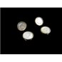 Art Deco Silvertone Mother of Pearl Cufflinks by SNAP LINK 102714s