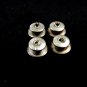 Art Deco Silvertone Mother of Pearl Cufflinks by SNAP LINK 102714s