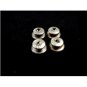 Art Deco Silvertone Mother of Pearl Cufflinks by SNAP LINK 102714s