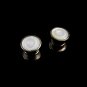 Art Deco Silvertone Mother of Pearl Cufflinks by SNAP LINK 102714s