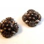 Vintage Signed Silver Clip On Earrings
