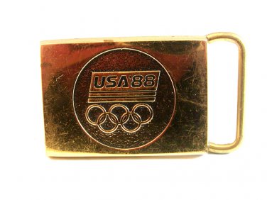 Vintage 1988 U.S.A. Olympics Belt Buckle by BTS