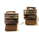 Vintage 2 Tone Silvertone & Goldtone Wrap Around Cufflinks Unbranded 71515