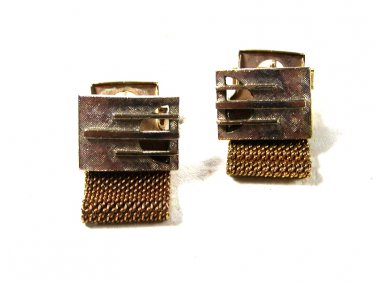 Vintage 2 Tone Silvertone & Goldtone Wrap Around Cufflinks Unbranded 71515