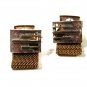 Vintage 2 Tone Silvertone & Goldtone Wrap Around Cufflinks Unbranded 71515