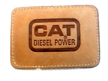 Vintage CAT Diesel Power Leather Belt Buckle
