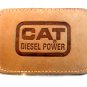 Vintage CAT Diesel Power Leather Belt Buckle