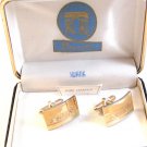 Vintage 1950's - 1970's Gold Tone Beaux Arts Cufflinks by Swank in Box