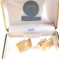 Vintage 1950's - 1970's Gold Tone Beaux Arts Cufflinks by Swank in Box