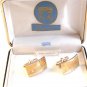 Vintage 1950's - 1970's Gold Tone Beaux Arts Cufflinks by Swank in Box