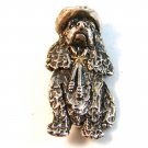 Vintage Esquivel and Fees Sterling Silver Dog Spaniel Cowboy Hat Brooch