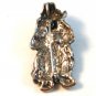 Vintage Esquivel and Fees Sterling Silver Dog Spaniel Cowboy Hat Brooch