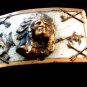 Vintage American Indian Chief Teepees Crossed Arrows Belt Buckle
