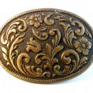 Vintage Brassy Western Cowboy Belt Buckle Made in U.S.A.