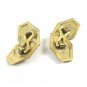 True Vintage  Deco Goldtone Initials NS Cufflinks By S & S 110714