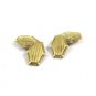True Vintage Deco Goldtone Initials NS Cufflinks By S & S 110714