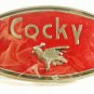 Red & Black Cock Rooster Cocky Belt Buckle Unbranded Mint In Plastic 62915