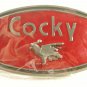 Red & Black Cock Rooster Cocky Belt Buckle Unbranded Mint In Plastic 62915