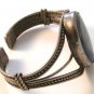 Vintage Tribal Sterling Silver Blue Green Agate Cuff Bracelet