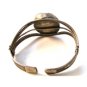 Vintage Tribal Sterling Silver Blue Green Agate Cuff Bracelet