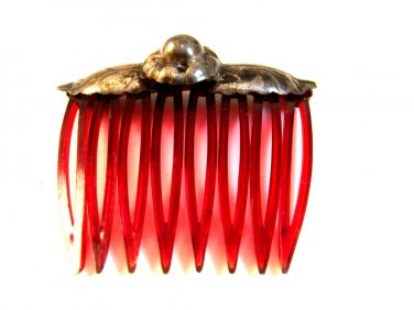 Vintage Native American Sterling Silver Hair Accent Comb