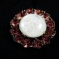50's - 60's True Vintage Pink & Opalescent Rhinestones Brooch Unmarked 102014