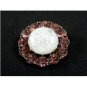 50's - 60's True Vintage Pink & Opalescent Rhinestones Brooch Unmarked 102014