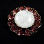 50's - 60's True Vintage Pink & Opalescent Rhinestones Brooch Unmarked 102014