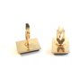 Vintage Gold Tone Green & Black Cufflinks