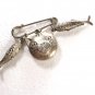 Dangley Hollow Silvertone Cat's Head & 2 Fish Brooch Unbranded 62915