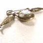 Dangley Hollow Silvertone Cat's Head & 2 Fish Brooch Unbranded 62915