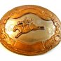 Vintage German Silver Western Rodeo Cowboy Brocho Busting Belt Buckle