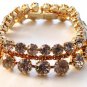 Vintage 1950S Vogue Jlry Goldtone Rhinestone Bracelet