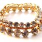 Vintage 1950S Vogue Jlry Goldtone Rhinestone Bracelet