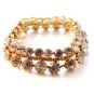 Vintage 1950S Vogue Jlry Goldtone Rhinestone Bracelet