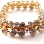 Vintage 1950S Vogue Jlry Goldtone Rhinestone Bracelet