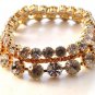 Vintage 1950S Vogue Jlry Goldtone Rhinestone Bracelet