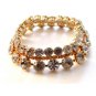 Vintage 1950S Vogue Jlry Goldtone Rhinestone Bracelet