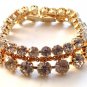Vintage 1950S Vogue Jlry Goldtone Rhinestone Bracelet