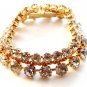 Vintage 1950S Vogue Jlry Goldtone Rhinestone Bracelet