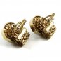 1970's Goldtone & Large Faux Pearl Wrap Around Cufflinks 72214