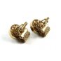 1970's Goldtone & Large Faux Pearl Wrap Around Cufflinks 72214