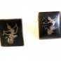 Vintage Siam Sterling Silver Niello Dancing Lady Cufflinks