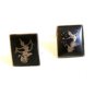 Vintage Siam Sterling Silver Niello Dancing Lady Cufflinks