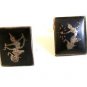 Vintage Siam Sterling Silver Niello Dancing Lady Cufflinks