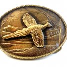 Vintage 1980 Pheasant Belt Buckle Made in U.S.A.