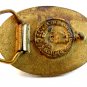 Vintage Kansas 1861 Solid Brass Belt Buckle