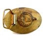 Vintage Kansas 1861 Solid Brass Belt Buckle