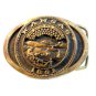 Vintage Kansas 1861 Solid Brass Belt Buckle