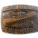 Vintage U.S.S. Arizona Memorial Pearl Harbor Belt Buckle